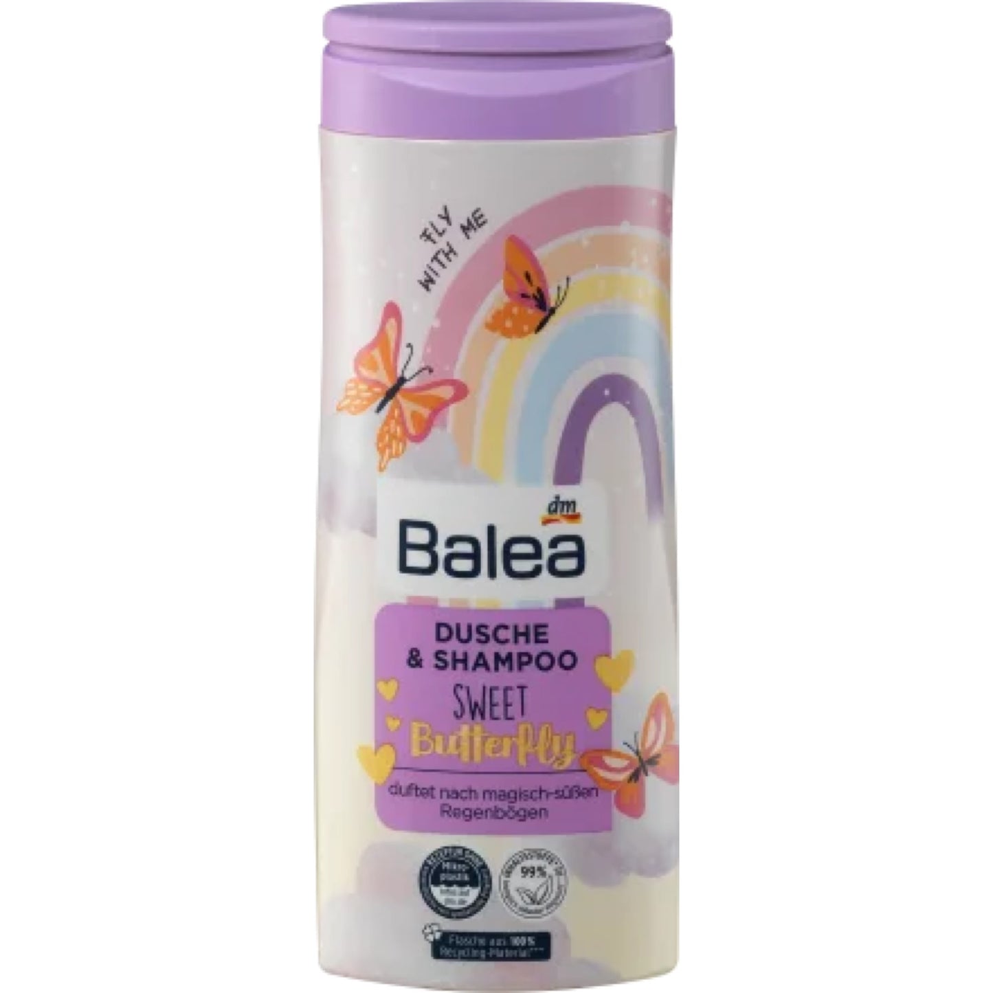 Balea Children's Shower & Shampoo Sweet Butterfly, 300 ml