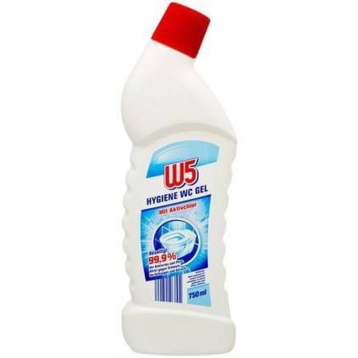 Toilet cleaner W5 Hygiene WC-Gel with Active Chlorine , 750 ml