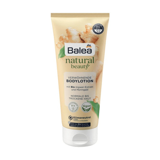 Balea Natural Beauty Body lotion Organic ginger extract & moringa oil 200 ml