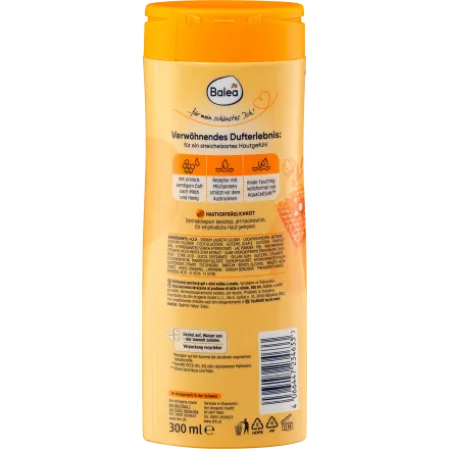 Balea Cream shower milk & honey, 300 ml