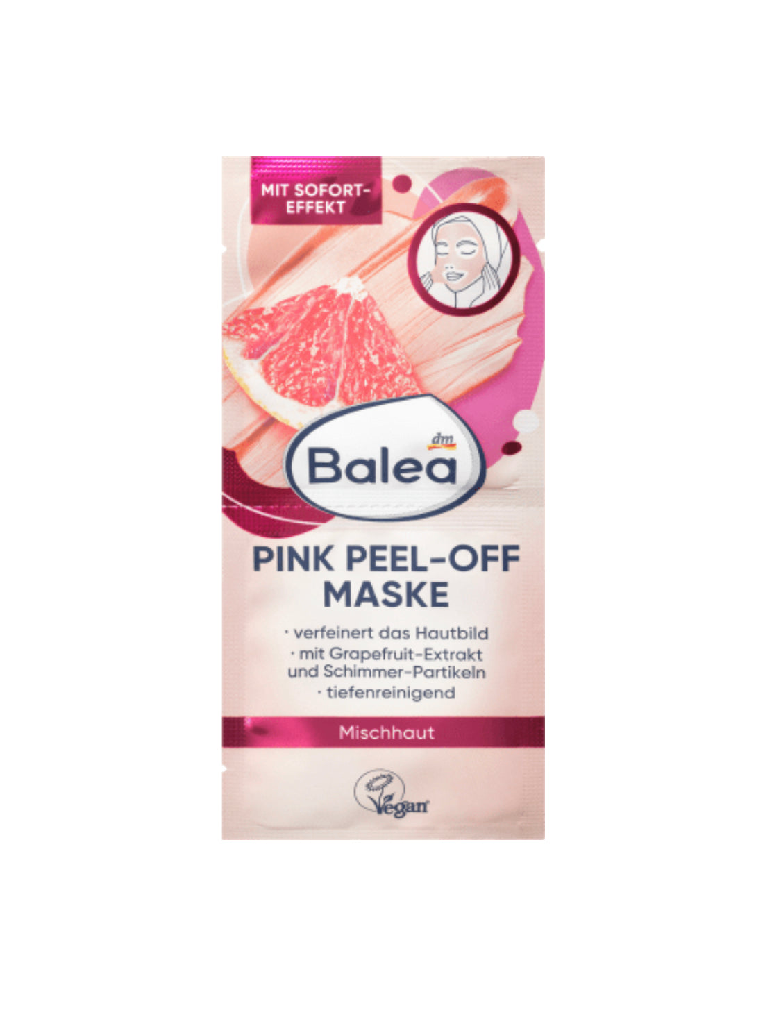 Balea Face mask peel off pink (2x8 ml), 16 ml