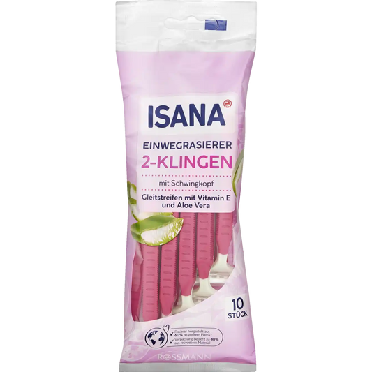 ISANA Women's disposable razor 2 blades 10 pieces