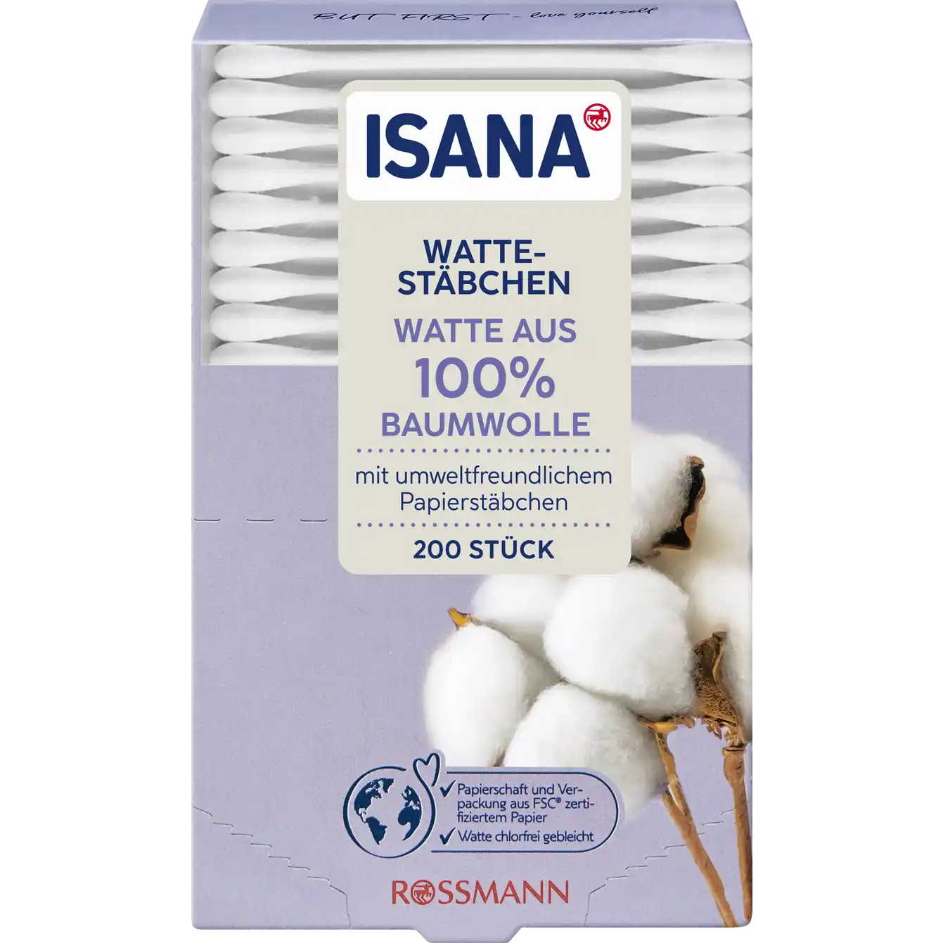 ISANA cotton swabs 200 pieces