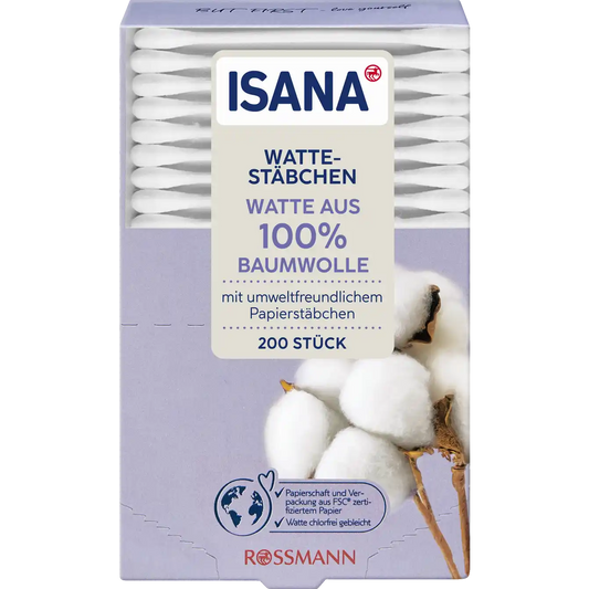 ISANA cotton swabs 200 pieces