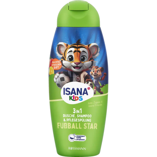 ISANA KiDS
3in1 shower, shampoo & conditioner Football Star
300 ml