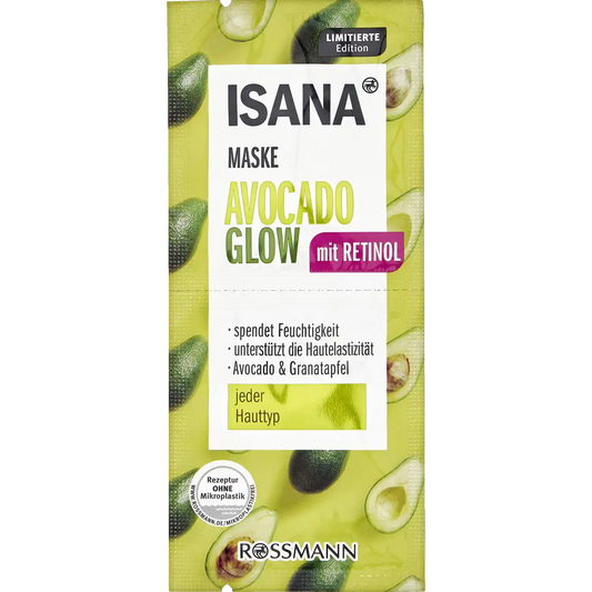 ISANA Avocado & Retinol Glow Mask 2x8 ml