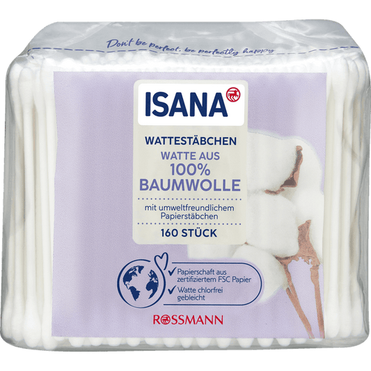 ISANA cotton swab refill pack 160 pieces