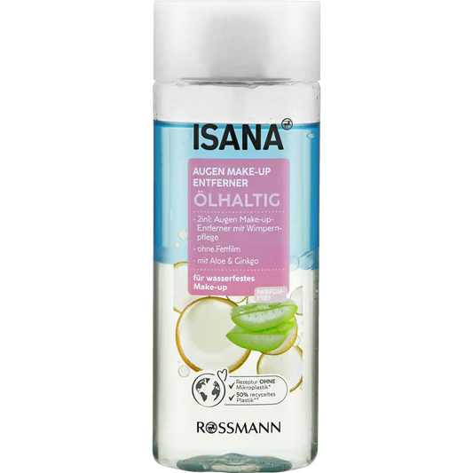 Isana eye make-up remover containing oil 100 ml