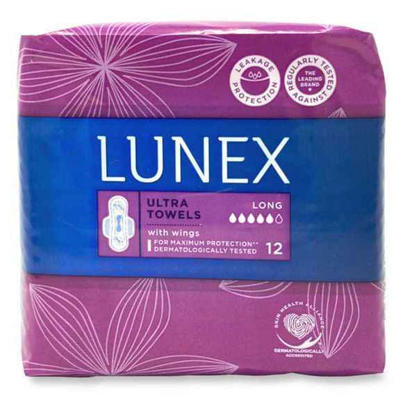 Lunex Ultra Towels With Wings- Super 12 pack