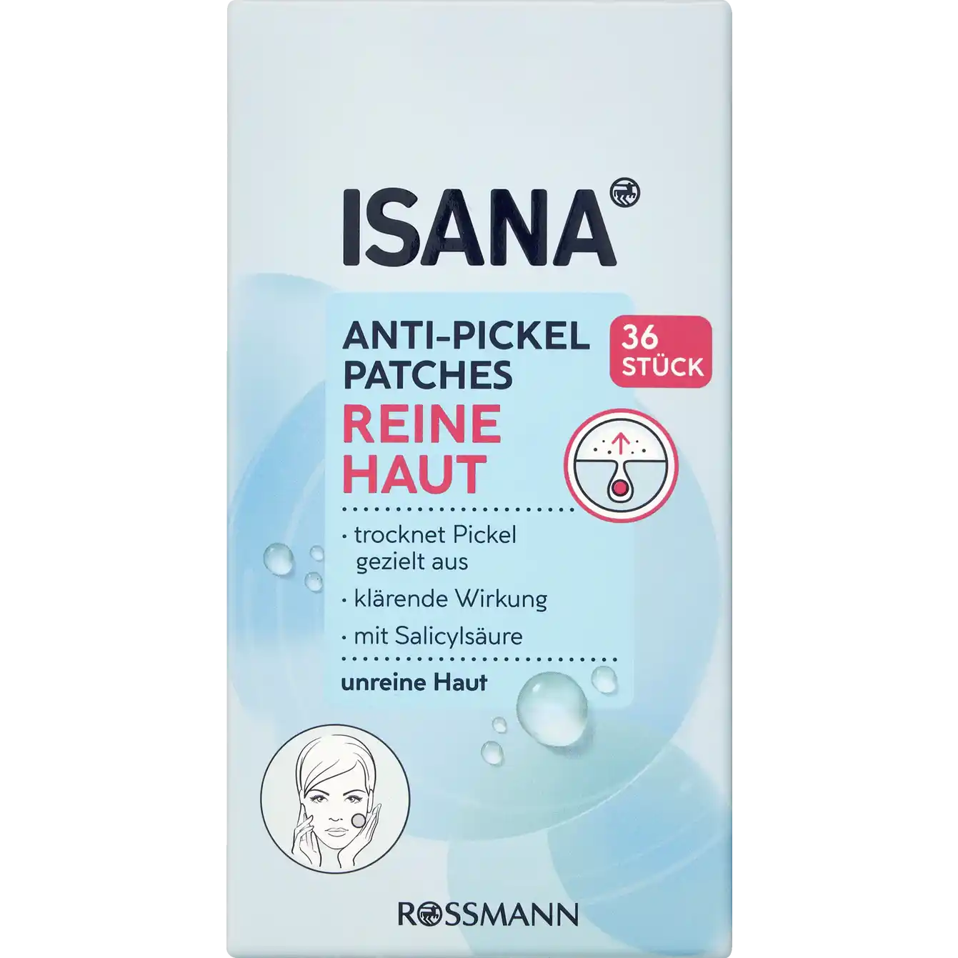 ISANA clear skin anti pimple patches 36 pieces