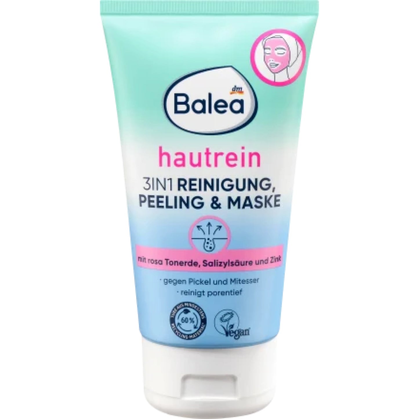 Balea Cleansing, peeling & mask 3in1 skin clean, 150 ml