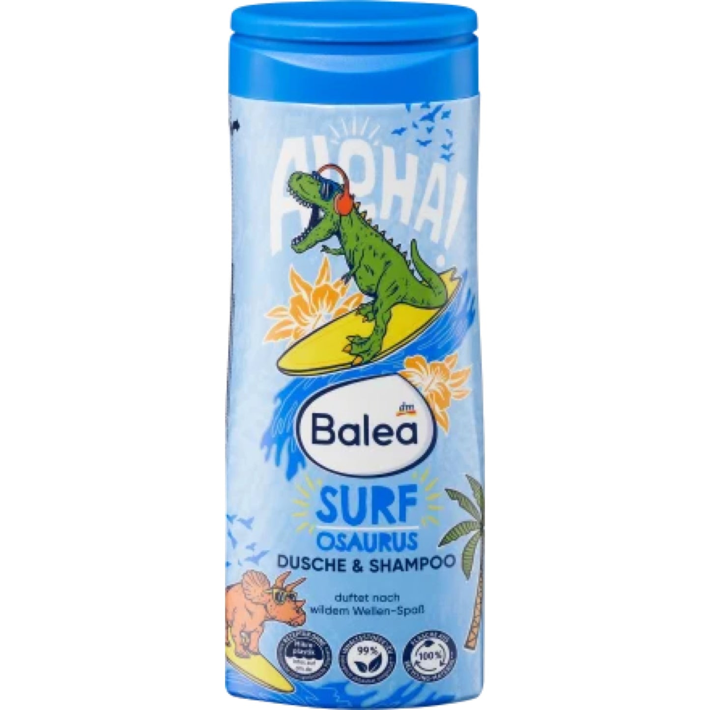 Balea Kids Shower & Shampoo 2in1 Surfosaurus, 300 ml