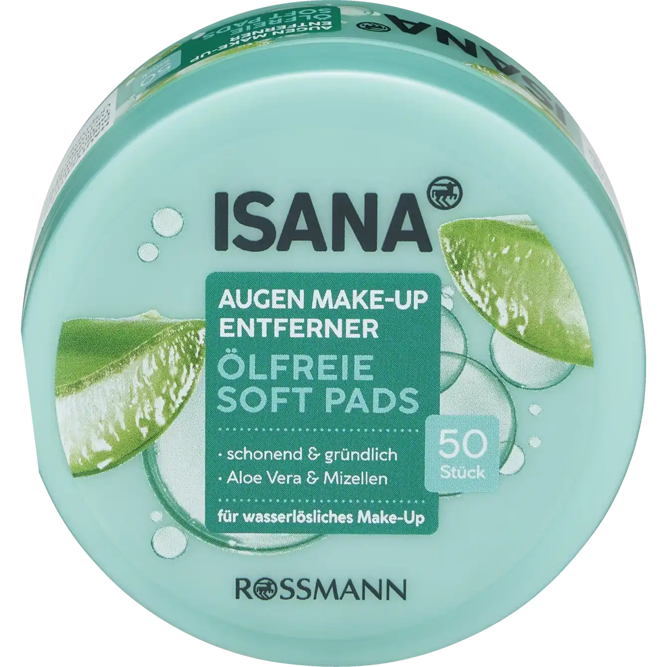 ISANA Eye Make-Up Remover Soft Pads oil-free 50 pieces