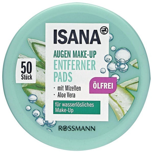 ISANA Eye make-up remover pads oil-free 50 pieces