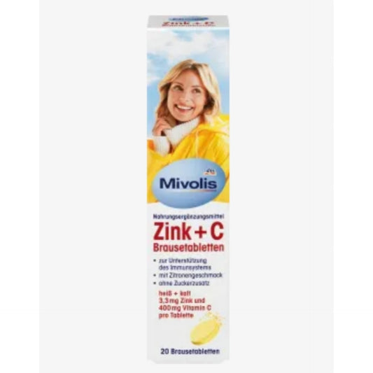 Mivolis
Zinc + C effervescent tablets 20 pieces, 82 g