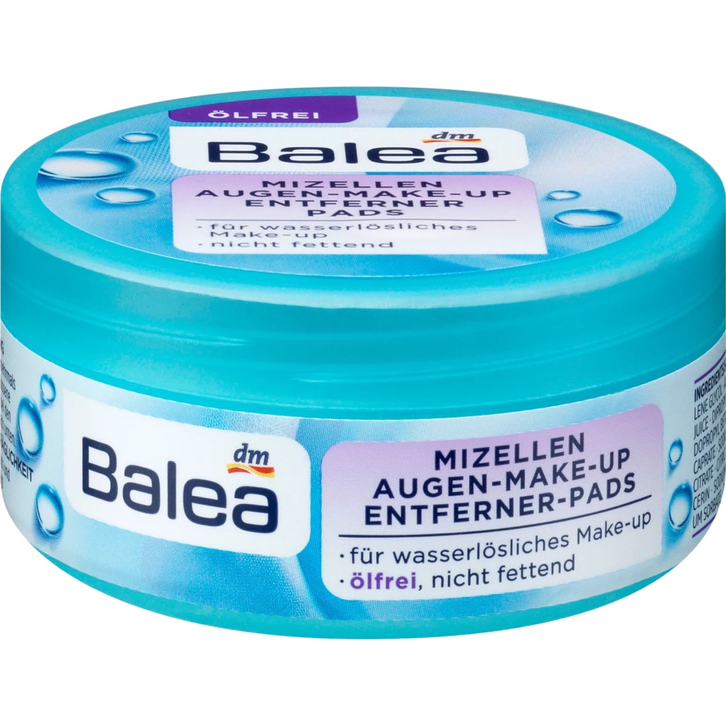 Balea Eye make-up remover pads micelles oil-free, 50 pcs